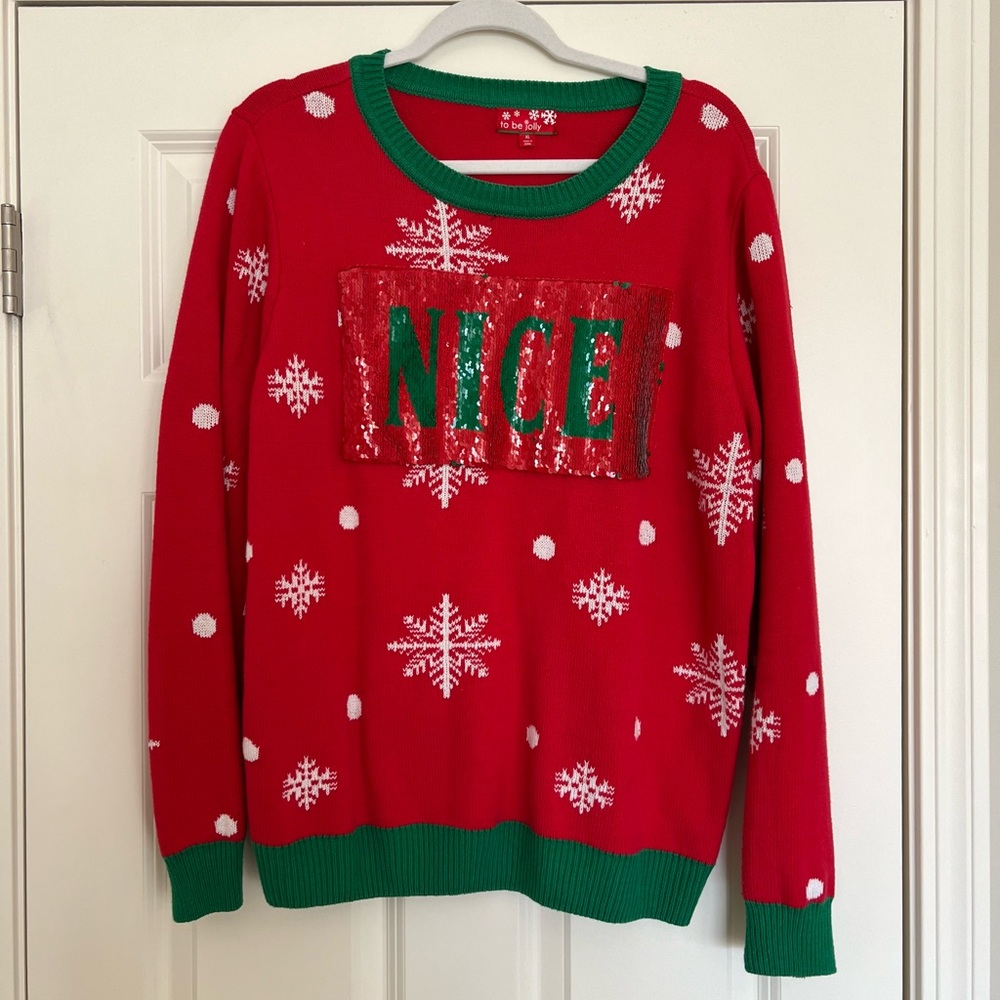 Women’s Nice or Naughty Ugly Christmas Sweater